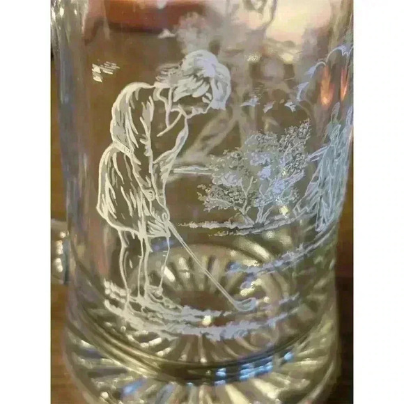 COPY - Vintage 1980s ALWE German Etched Beer Stein Golf Theme Pewter Lid - Picture 6 of 9